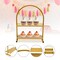 2-Tier Wedding Cupcake Stand Dessert Cake Display Plate Party Pastry Rack Gold